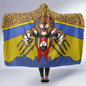 Swaziland Eswatini Hooded Blanket Coat of Arms Lion Elephant Shield Leopard Print Design