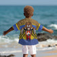 Swaziland Eswatini Kid Hawaiian Shirt Coat of Arms Lion Elephant Shield Leopard Print Design