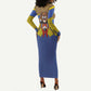 Swaziland Eswatini Long Sleeve Bodycon Dress Coat of Arms Lion Elephant Shield Leopard Print Design TS04