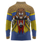 Swaziland Eswatini Long Sleeve Polo Shirt Coat of Arms Lion Elephant Shield Leopard Print Design