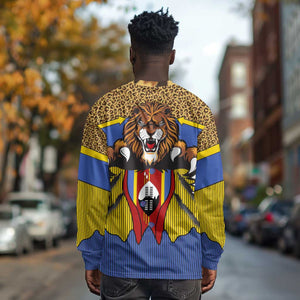 Swaziland Eswatini Long Sleeve Shirt Coat of Arms Lion Elephant Shield Leopard Print Design