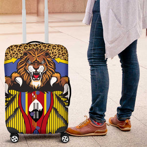 Swaziland Eswatini Luggage Cover Coat of Arms Lion Elephant Shield Leopard Print Design