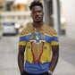 Swaziland Eswatini Polo Shirt Coat of Arms Lion Elephant Shield Leopard Print Design
