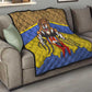 Swaziland Eswatini Quilt Coat of Arms Lion Elephant Shield Leopard Print Design