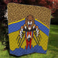 Swaziland Eswatini Quilt Coat of Arms Lion Elephant Shield Leopard Print Design