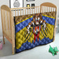 Swaziland Eswatini Quilt Coat of Arms Lion Elephant Shield Leopard Print Design