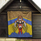 Swaziland Eswatini Quilt Coat of Arms Lion Elephant Shield Leopard Print Design