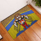 Swaziland Eswatini Rubber Doormat Coat of Arms Lion Elephant Shield Leopard Print Design
