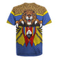 Swaziland Eswatini Rugby Jersey Coat of Arms Lion Elephant Shield Leopard Print Design