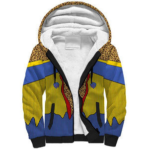 Swaziland Eswatini Sherpa Hoodie Coat of Arms Lion Elephant Shield Leopard Print Design