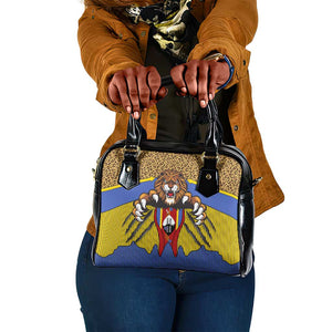 Swaziland Eswatini Shoulder Handbag Coat of Arms Lion Elephant Shield Leopard Print Design