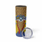 Swaziland Eswatini Skinny Tumbler Coat of Arms Lion Elephant Shield Leopard Print Design