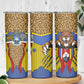 Swaziland Eswatini Skinny Tumbler Coat of Arms Lion Elephant Shield Leopard Print Design