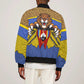 Swaziland Eswatini Sleeve Zip Bomber Jacket Coat of Arms Lion Elephant Shield Leopard Print Design