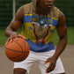 Swaziland Eswatini Sleeveless Hoodie Coat of Arms Lion Elephant Shield Leopard Print Design - African Pride