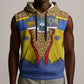 Swaziland Eswatini Sleeveless Hoodie Coat of Arms Lion Elephant Shield Leopard Print Design - African Pride