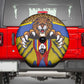 Swaziland Eswatini Spare Tire Cover Coat of Arms Lion Elephant Shield Leopard Print Design