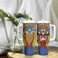 Swaziland Eswatini Tumbler With Handle Coat of Arms Lion Elephant Shield Leopard Print Design