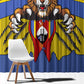 Swaziland Eswatini Window Curtain Coat of Arms Lion Elephant Shield Leopard Print Design