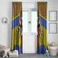 Swaziland Eswatini Window Curtain Coat of Arms Lion Elephant Shield Leopard Print Design