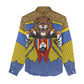 Swaziland Eswatini Women Casual Shirt Coat of Arms Lion Elephant Shield Leopard Print Design