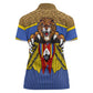 Swaziland Eswatini Women Polo Shirt Coat of Arms Lion Elephant Shield Leopard Print Design
