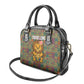 Sierra Leone Shoulder Handbag - Cute Lion Playing Djembe Drum and Tribal Pattern Design