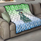 Sierra Leone Quilt - Tribal Chimpanzee Design and Green Blue Gradient Pattern