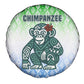 Sierra Leone Spare Tire Cover - Tribal Chimpanzee Design and Green Blue Gradient Pattern