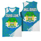 Sierra Leone Crest Basketball Jersey with National Coat of Arms and Flag Colors - African Pride