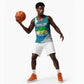 Sierra Leone Crest Basketball Jersey with National Coat of Arms and Flag Colors - African Pride