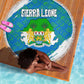 Sierra Leone Crest Beach Blanket with National Coat of Arms and Flag Colors