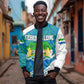 Sierra Leone Crest Bomber Jacket with National Coat of Arms and Flag Colors