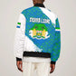 Sierra Leone Crest Bomber Jacket with National Coat of Arms and Flag Colors