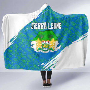 Sierra Leone Crest Hooded Blanket with National Coat of Arms and Flag Colors