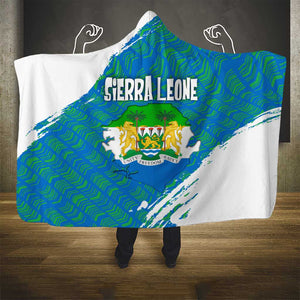 Sierra Leone Crest Hooded Blanket with National Coat of Arms and Flag Colors