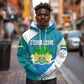 Sierra Leone Crest Hoodie with National Coat of Arms and Flag Colors