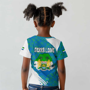 Sierra Leone Crest Kid T shirt with National Coat of Arms and Flag Colors