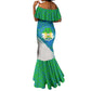 Sierra Leone Crest Mermaid Dress with National Coat of Arms and Flag Colors