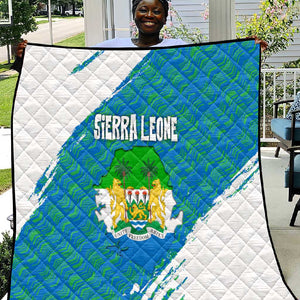 Sierra Leone Crest Quilt with National Coat of Arms and Flag Colors