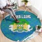 Sierra Leone Crest Round Carpet with National Coat of Arms and Flag Colors