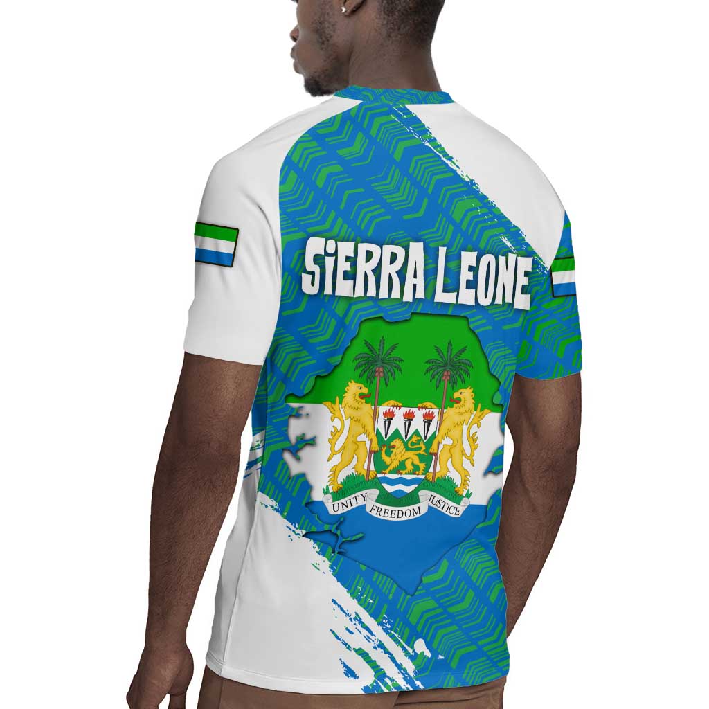 Sierra Leone Crest Rugby Jersey with National Coat of Arms and Flag Colors