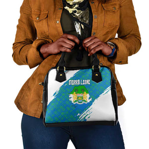Sierra Leone Crest Shoulder Handbag with National Coat of Arms and Flag Colors