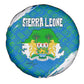 Sierra Leone Crest Spare Tire Cover with National Coat of Arms and Flag Colors