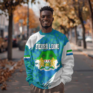 Sierra Leone Crest Sweatshirt with National Coat of Arms and Flag Colors
