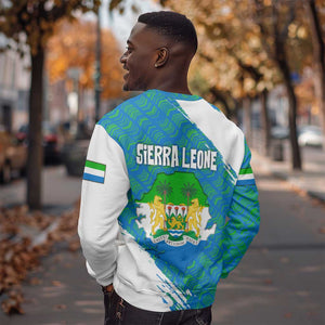 Sierra Leone Crest Sweatshirt with National Coat of Arms and Flag Colors