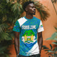 Sierra Leone Crest T shirt with National Coat of Arms and Flag Colors