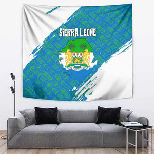 Sierra Leone Crest Tapestry with National Coat of Arms and Flag Colors