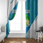 Sierra Leone Crest Window Curtain with National Coat of Arms and Flag Colors