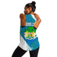 Sierra Leone Crest Women Racerback Tank with National Coat of Arms and Flag Colors